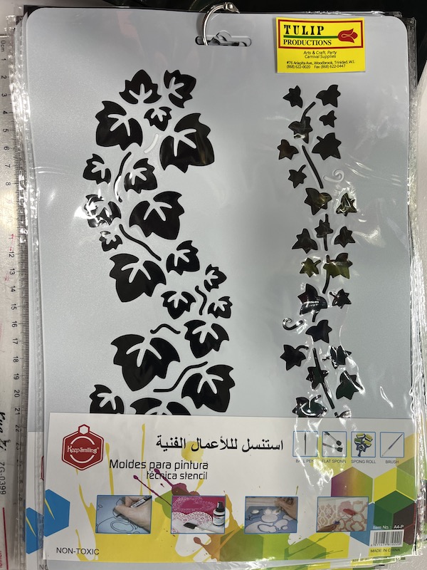 Stencil Vine 8.5 x 11"
